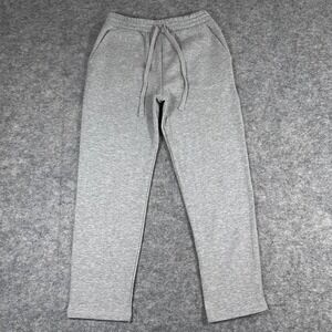 Zara Sweatpants Gray Fleece Lined Straight Leg Drawstring Joggers Mens Size S